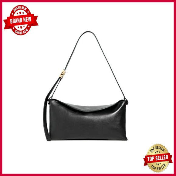 Leather Shoulder Bag Adjustable Strap Satchel Style Date Night - Picture 2 of 5